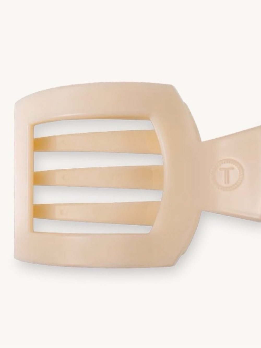 Teleties Almond Beige Medium Flat Square Hair Clip